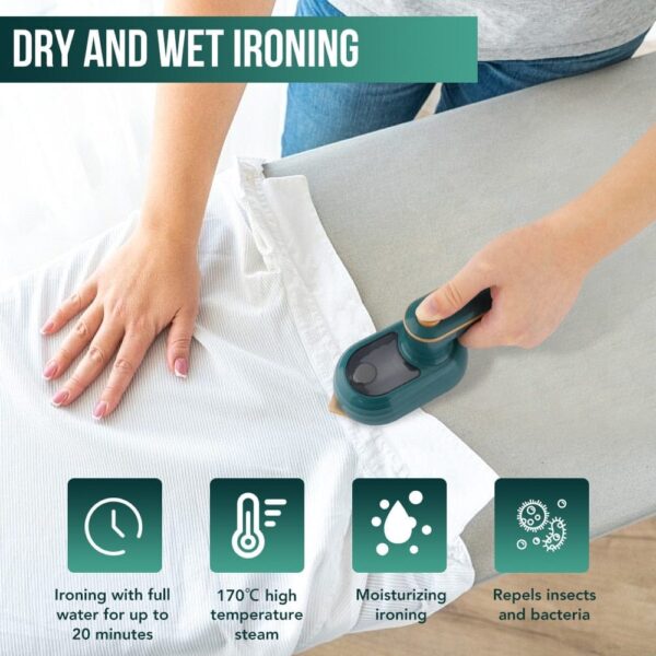 Mini Garment Steamer Handheld Wet Dry Steam Iron Portable Ironing Steamer - Image 7