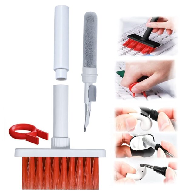 Soft Brush 5 In 1 Multi-Function Cleaning Tools Kit For Keyboard Earphone Cleaner Soft High-Density Brush Set - Image 2